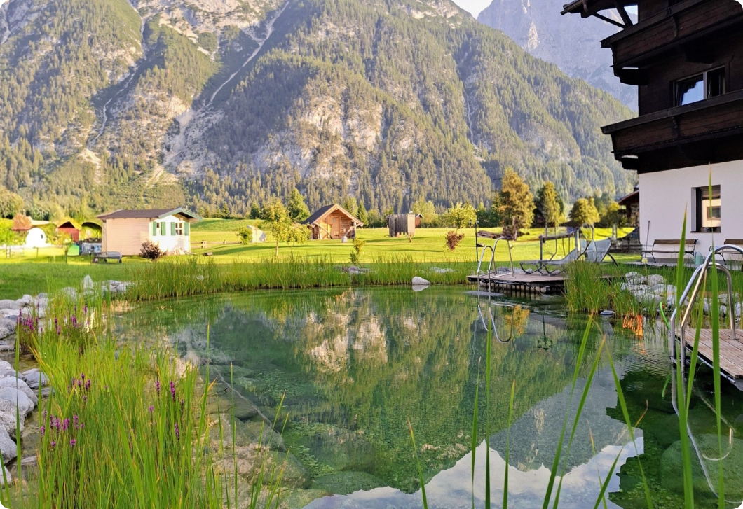 Teich Sauna
